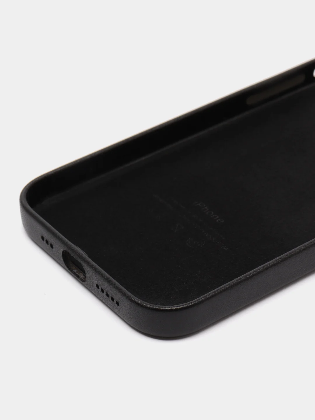 Черный чехол Leather Case, для IPhone 12/ 12 Pro/ 12 Pro Max, под кожу