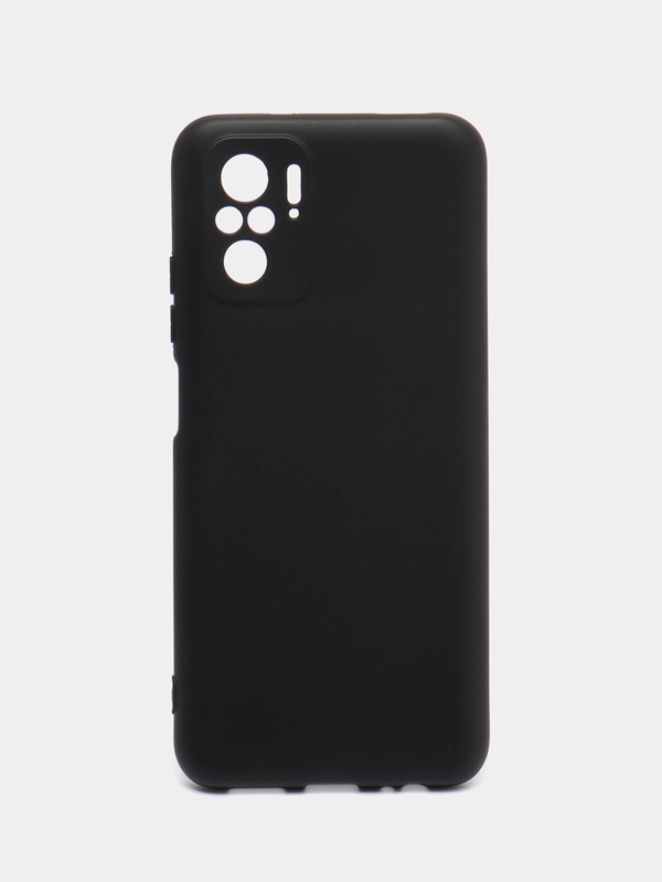 Чехол Xiaomi Redmi Note 10 / Redmi Note 10S / Poco M5s черный силиконовый Редми Нот Поко