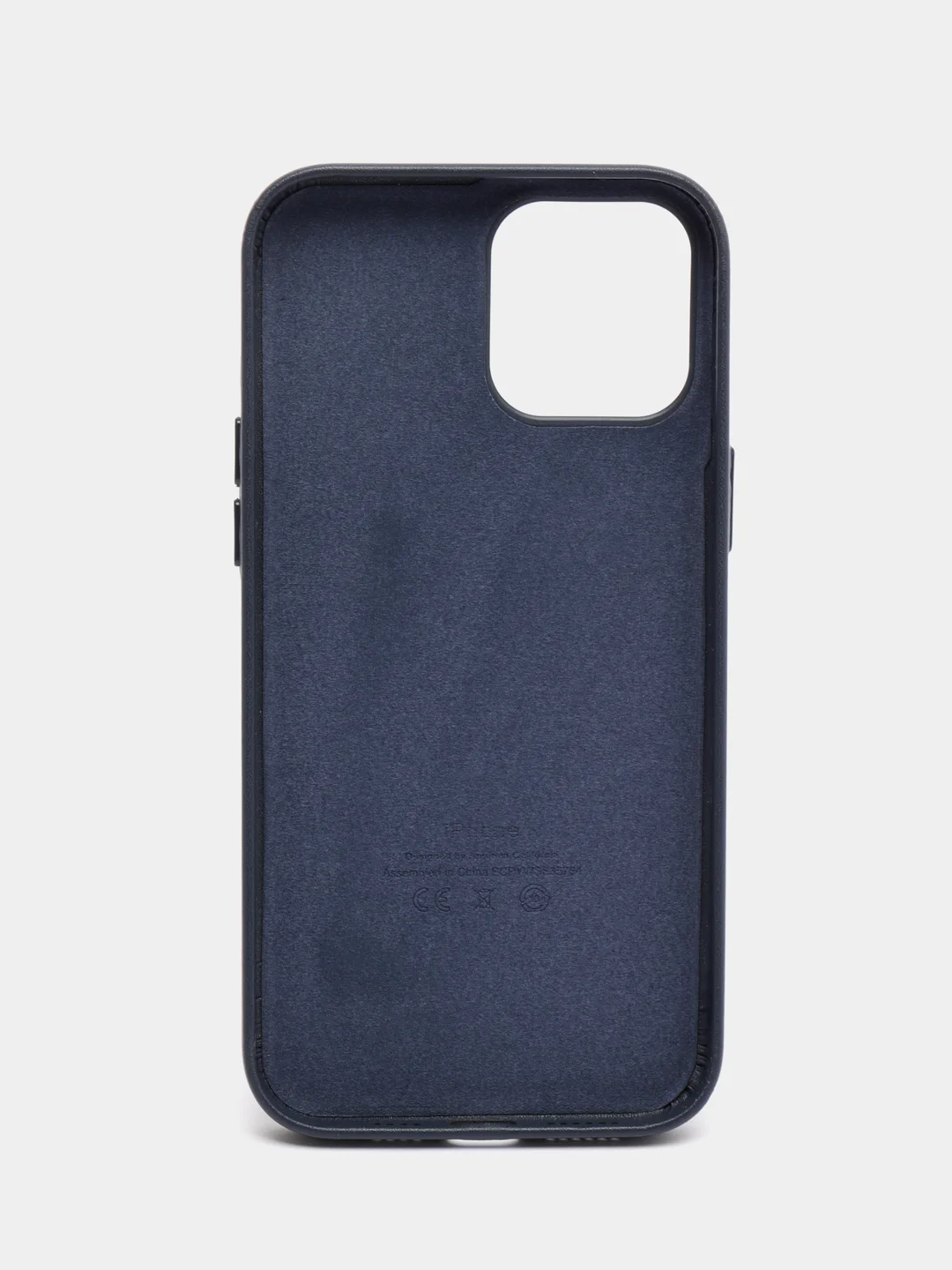 Синий меланж чехол Leather Case, для IPhone 12/ 12 Pro/ 12 Pro Max, под кожу