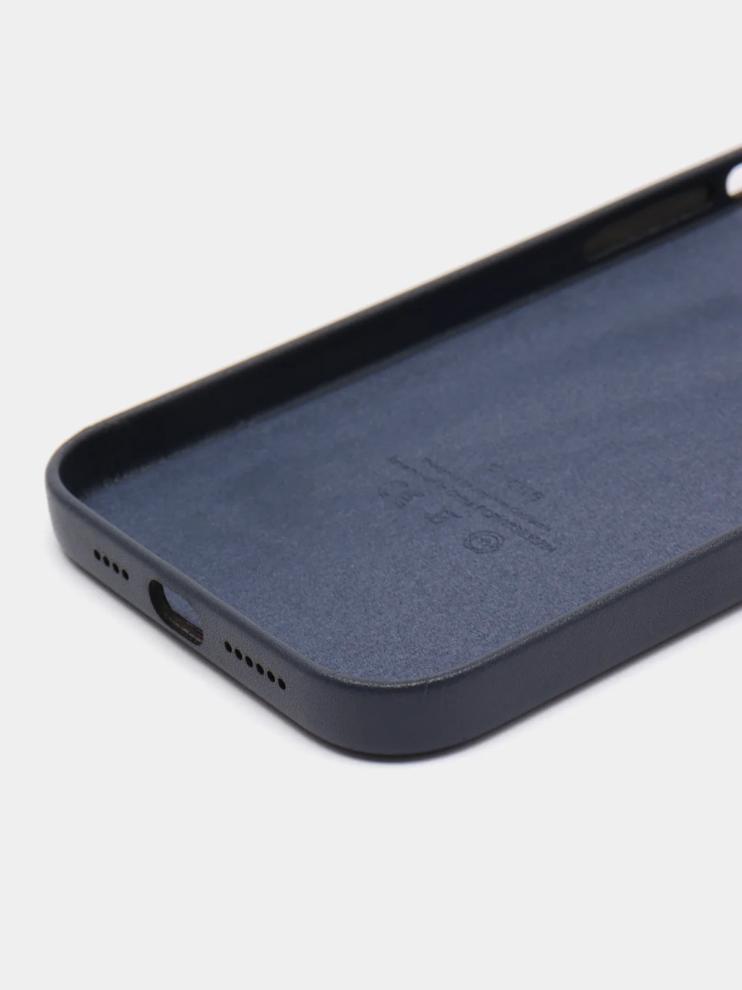 Синий меланж чехол Leather Case, для IPhone 12/ 12 Pro/ 12 Pro Max, под кожу