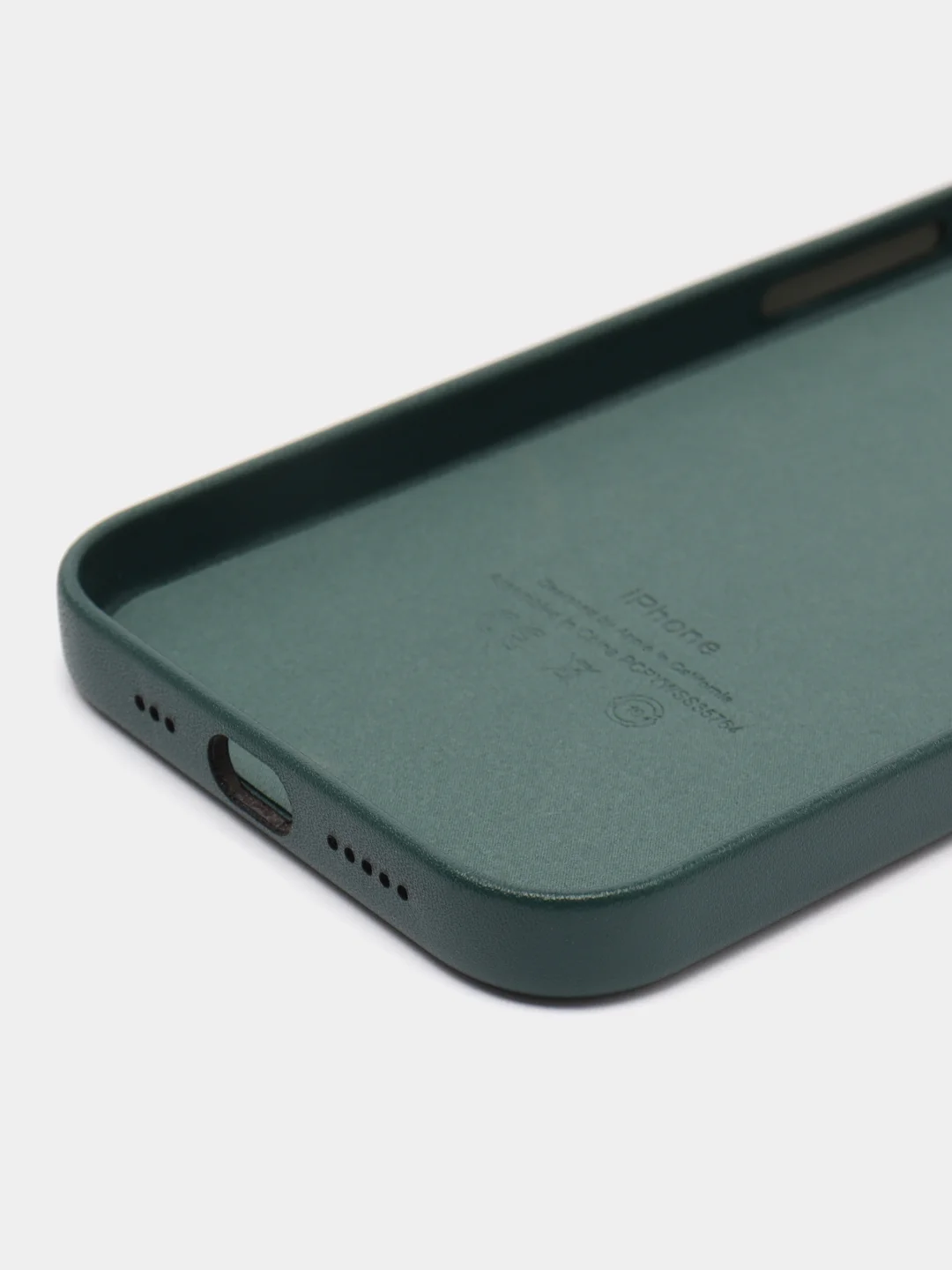 Зеленый чехол Leather Case, для IPhone 12/ 12 Pro/ 12 Pro Max, под кожу