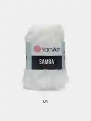 Белый пряжа травка YarnArt Samba, 150 м, 100 г, полиэстер