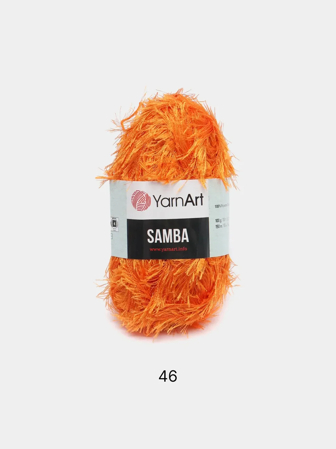 Оранжевый пряжа травка YarnArt Samba, 150 м, 100 г, полиэстер