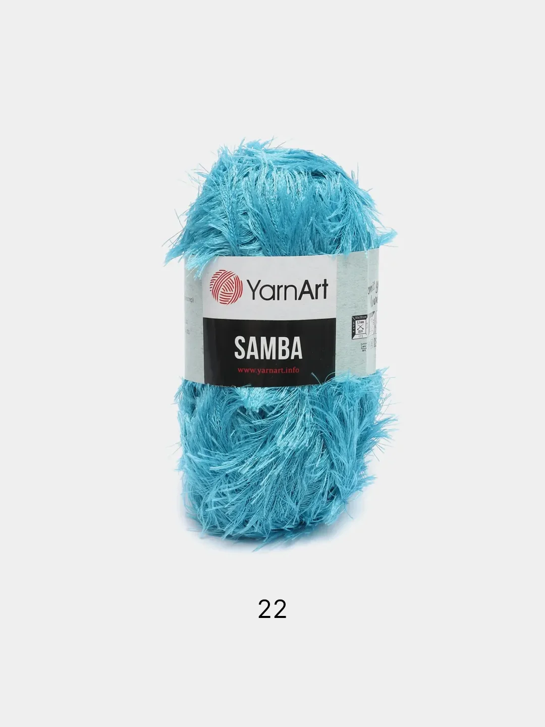 Светло-синий пряжа травка YarnArt Samba, 150 м, 100 г, полиэстер