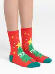Красный носки женские новогодние