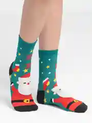 Бордовый носки женские новогодние