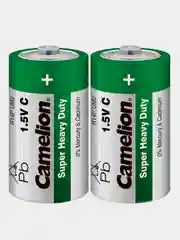 Батарейки солевые Camelion R14P-SP2G Super Heavy Duty Green, тип C, 2 штуки