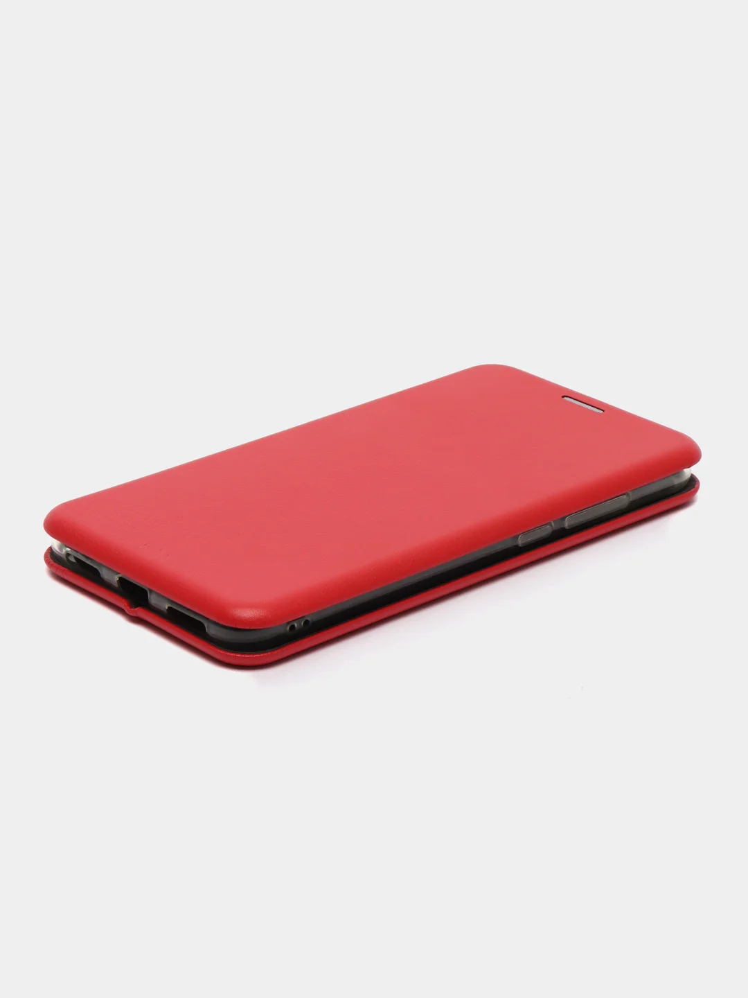 Красный чехол-книжка на Xiaomi Redmi 5 из эко кожи, с карманом для карт