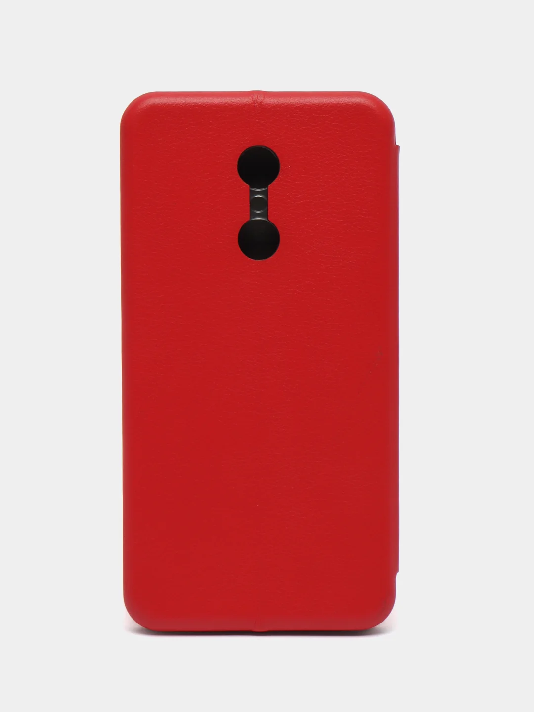Красный чехол-книжка на Xiaomi Redmi 5 из эко кожи, с карманом для карт