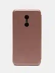 Розовый чехол-книжка на Xiaomi Redmi 5 из эко кожи, с карманом для карт