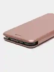 Розовый чехол-книжка на Xiaomi Redmi 5 из эко кожи, с карманом для карт