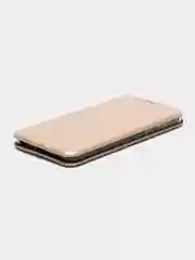 Золотой чехол-книжка на Nokia 6.1, из экокожи, с карманом для карт
