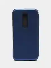 Синий чехол-книжка на Nokia 7.1, из экокожи, с карманом для карт