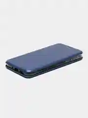Синий чехол-книжка на Nokia 7.1, из экокожи, с карманом для карт