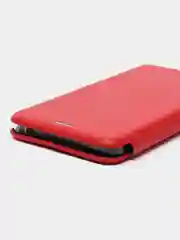 Красный чехол-книжка на Nokia 6.1, из экокожи, с карманом для карт