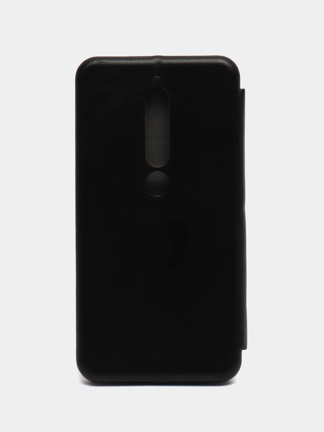 Черный чехол-книжка на Nokia 6.1, из экокожи, с карманом для карт