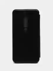 Черный чехол-книжка на Nokia 6.1, из экокожи, с карманом для карт
