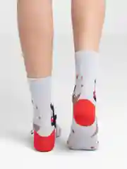 Серый металлик носки женские новогодние
