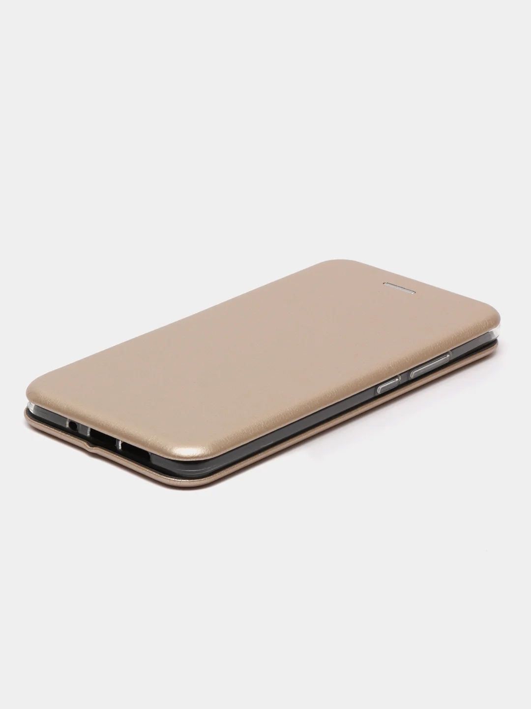 Золотой чехол-книжка на Nokia 7 Plus, из экокожи, с карманом для карт