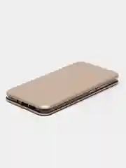 Золотой чехол-книжка на Nokia 7 Plus, из экокожи, с карманом для карт