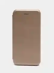 Золотой чехол-книжка на Nokia 7 Plus, из экокожи, с карманом для карт