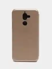 Золотой чехол-книжка на Nokia 7 Plus, из экокожи, с карманом для карт