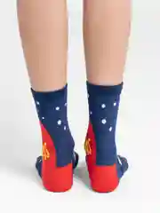 Темно-синий носки женские новогодние