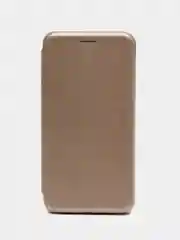 Золотой чехол-книжка на Xiaomi Redmi 5 из эко кожи, с карманом для карт