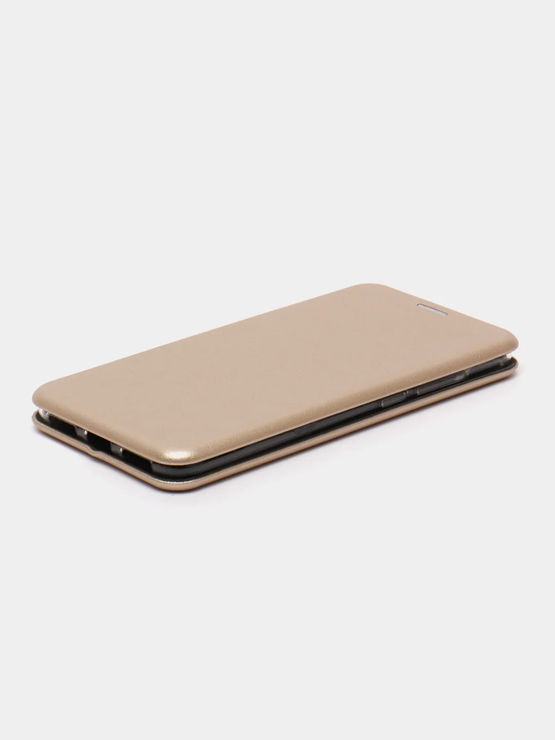 Золотой чехол-книжка на Xiaomi Redmi 5 из эко кожи, с карманом для карт