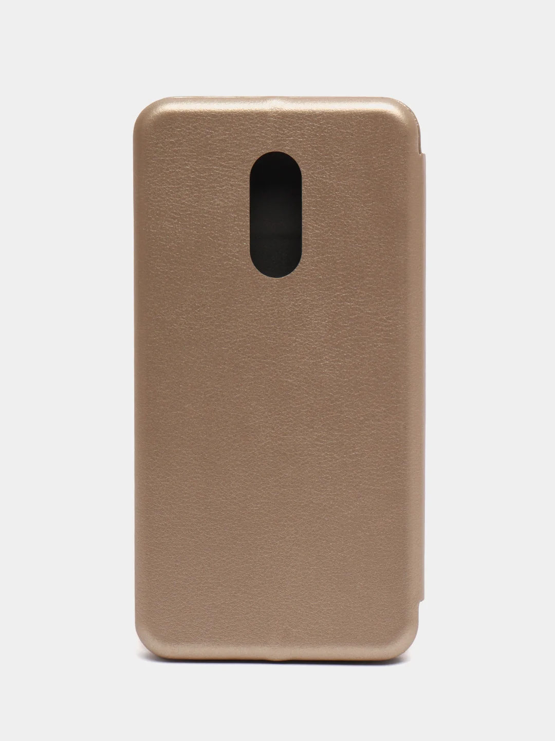 Золотой чехол-книжка на Xiaomi Redmi 5 из эко кожи, с карманом для карт
