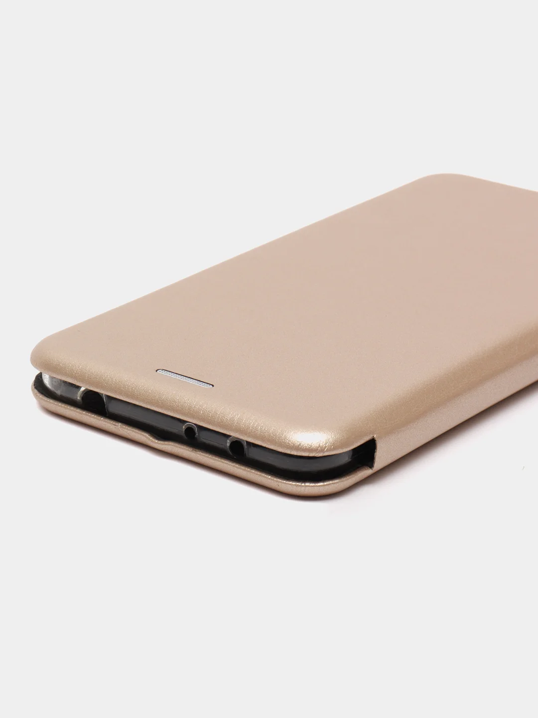 Золотой чехол-книжка на Xiaomi Redmi 5 из эко кожи, с карманом для карт