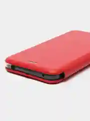 Красный чехол-книжка на Nokia 7.1, из экокожи, с карманом для карт