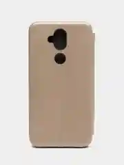 Золотой чехол-книжка для Nokia 7.1 Plus, из экокожи, с карманом для карт