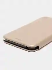 Золотой чехол-книжка для Nokia 7.1 Plus, из экокожи, с карманом для карт