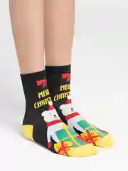 Черный носки женские новогодние