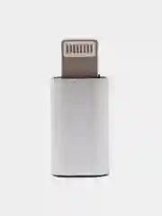 Переходник micro USB на Lightning 8-pin, с микро на лайтинг, алюминий