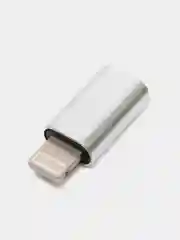 Переходник micro USB на Lightning 8-pin, с микро на лайтинг, алюминий