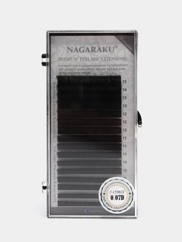 Ресницы для наращивания Nagaraku, микс 7-15 мм
