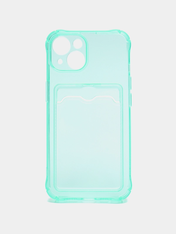 Чехол силиконовый с кармашком для карты iPhone 13, 14 (Mini, Pro, Pro Max, Plus)