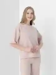 Женский персиковый комплект футболка и брюки Zarka
