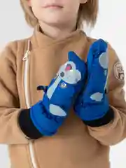 Синий детские варежки
