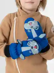 Синий детские варежки