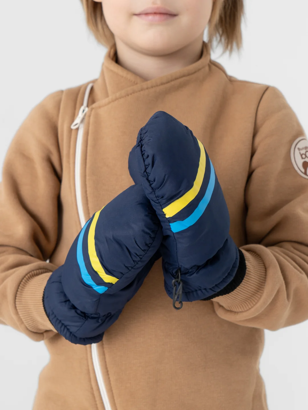 Синий варежки для детей 3-6 лет, краги детские зимние