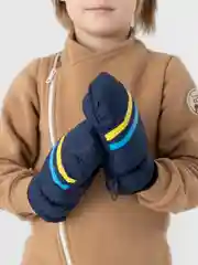 Синий варежки для детей 3-6 лет, краги детские зимние