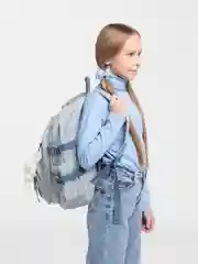 Голубой милый школьный рюкзак в корейском стиле с брелком,  Hello Kitty