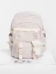 Белый милый школьный рюкзак в корейском стиле с брелком,  Hello Kitty