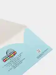 Небесно-голубой конверт для денег, с разными надписями