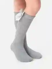Серый гольфы для девочки, с бантом
