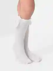 Белый гольфы для девочки, с бантом
