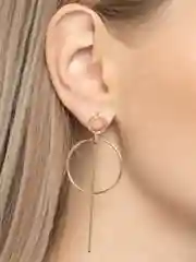 Круглые женские геометрические серьги